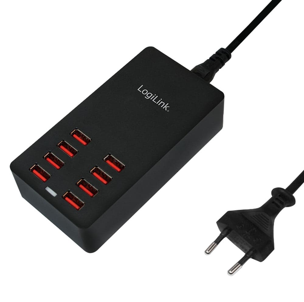 Caricatore da Tavolo a 8 porte USB 44W Nero in Caricabatterie da muro Scontolo.net - Potenza, commercioVirtuoso.it