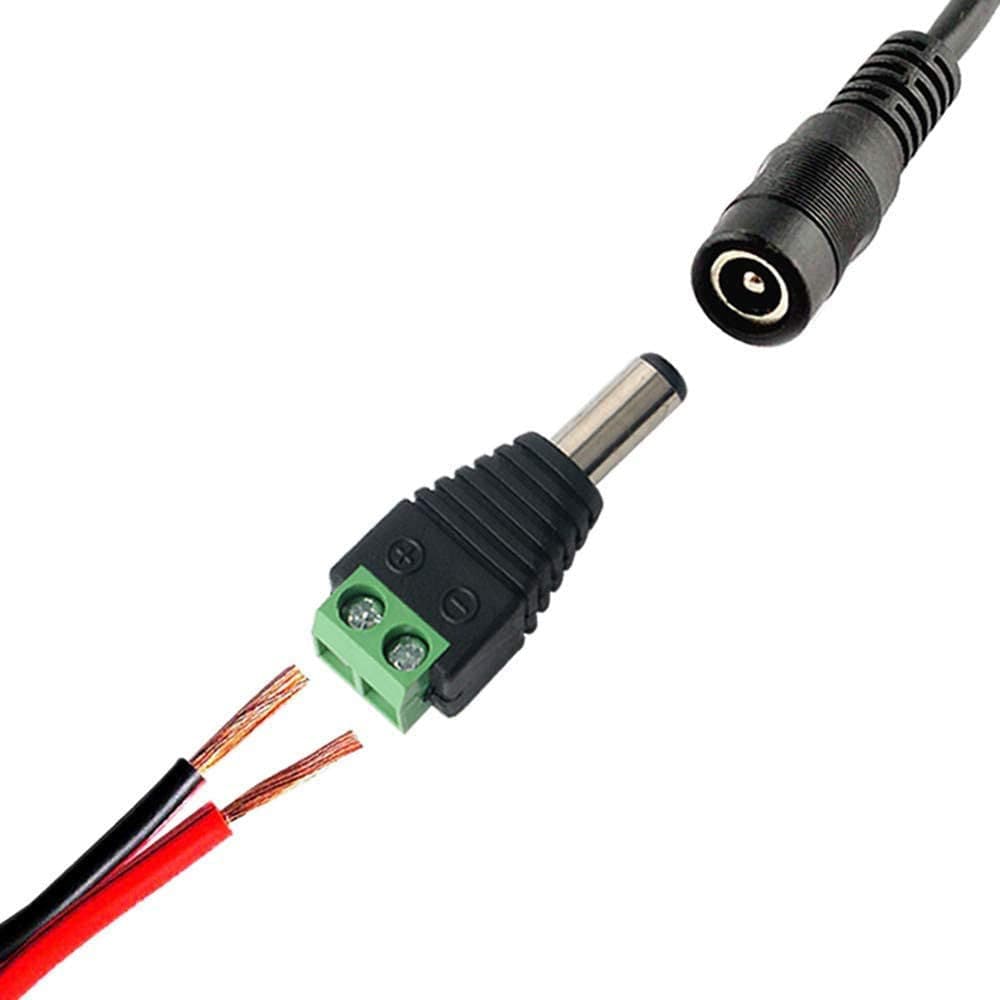 Adattatore Alimentazione Plug DC 5.5x2.1mm Maschio Terminal Block 2 pin in Adattatori Scontolo.net - Potenza, commercioVirtuoso.it