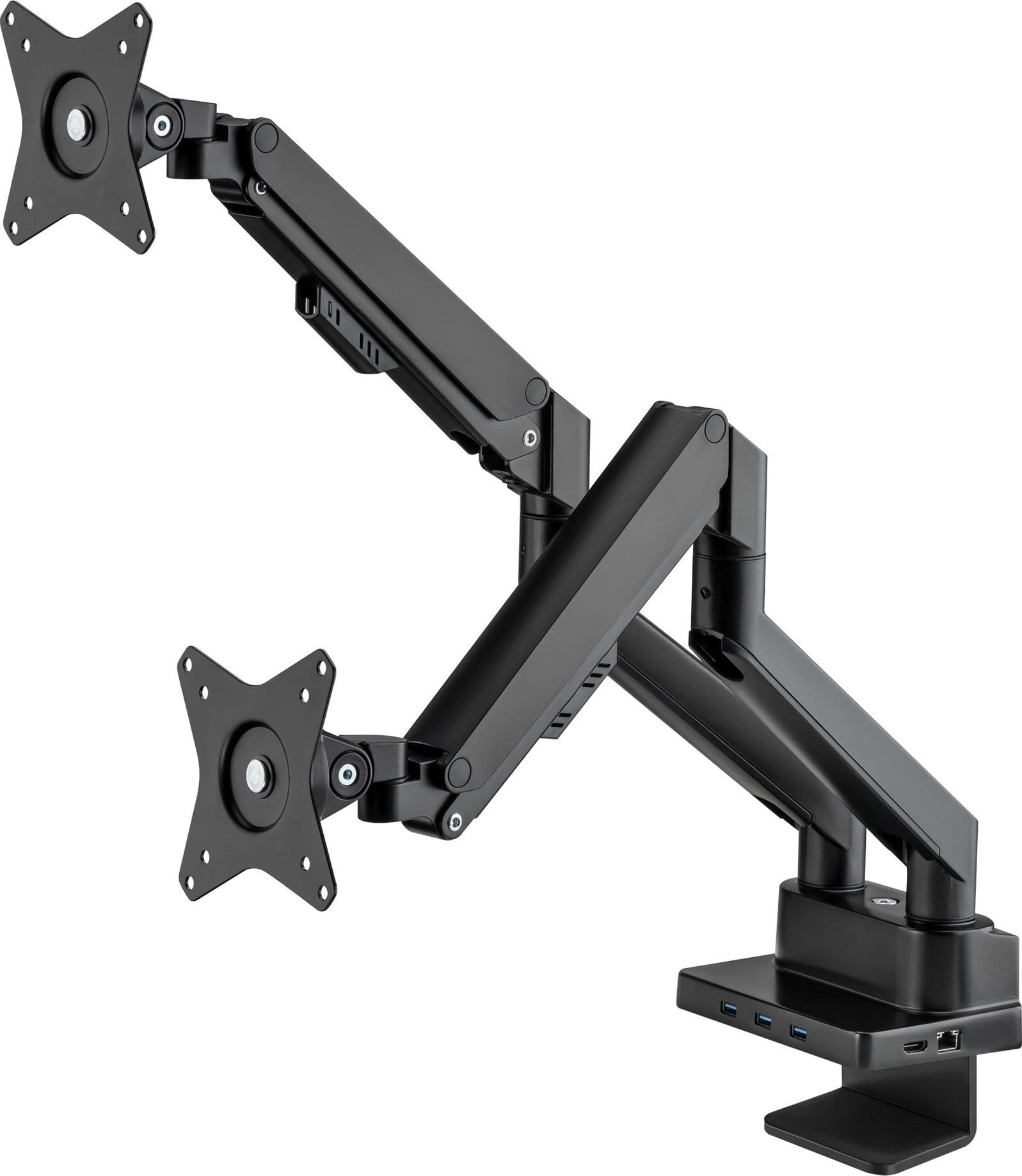 Supporto da Scrivania Doppio Monitor 17-32'' con Molla a Gas e Docking Station 8-in-1 in Supporti Scontolo.net - Potenza, commercioVirtuoso.it
