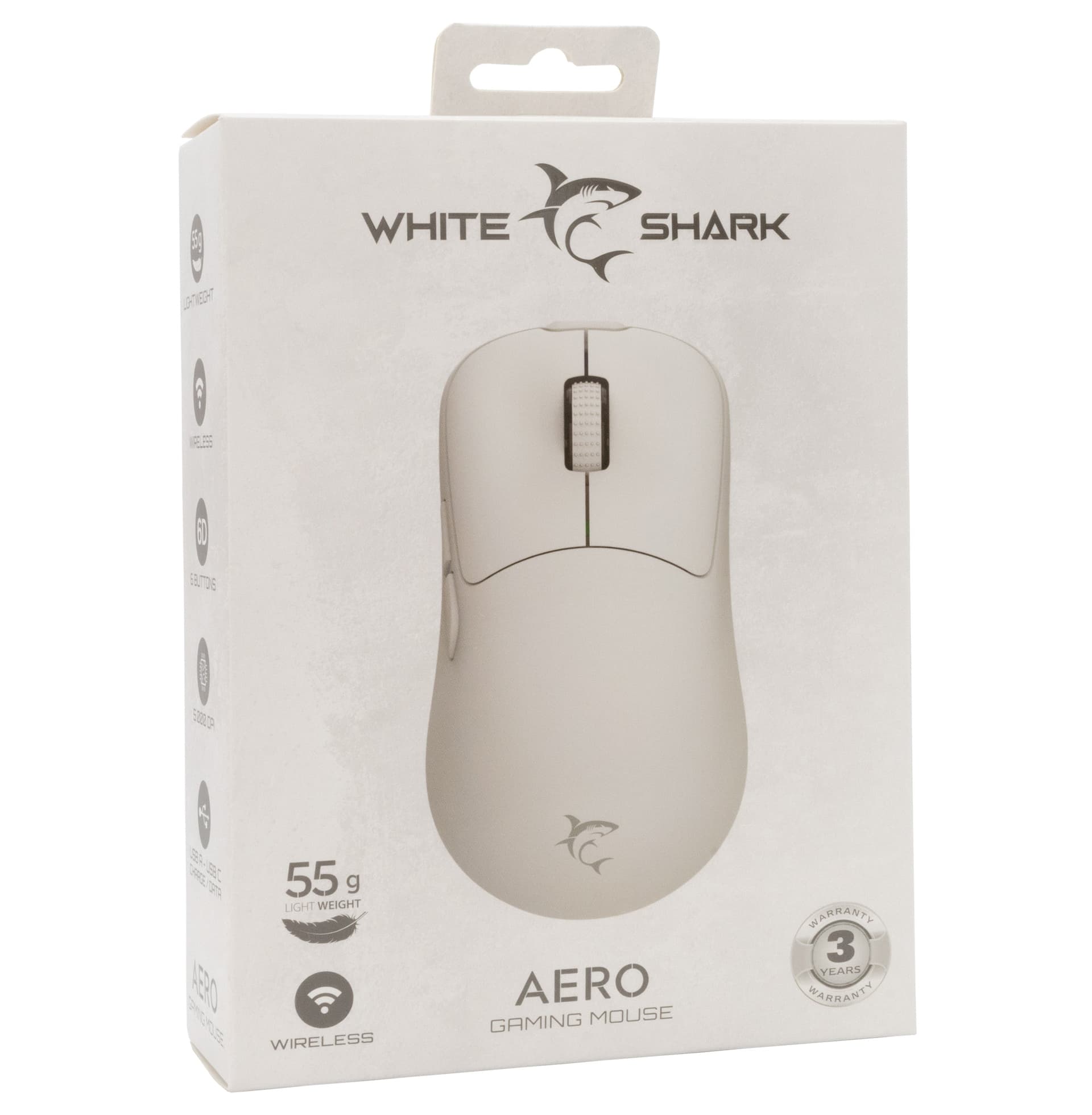 Mouse Ottico Gaming Wireless USB-C&trade 6400 dpi Bianco, AERO in Mouse da gioco Scontolo.net - Potenza, commercioVirtuoso.it