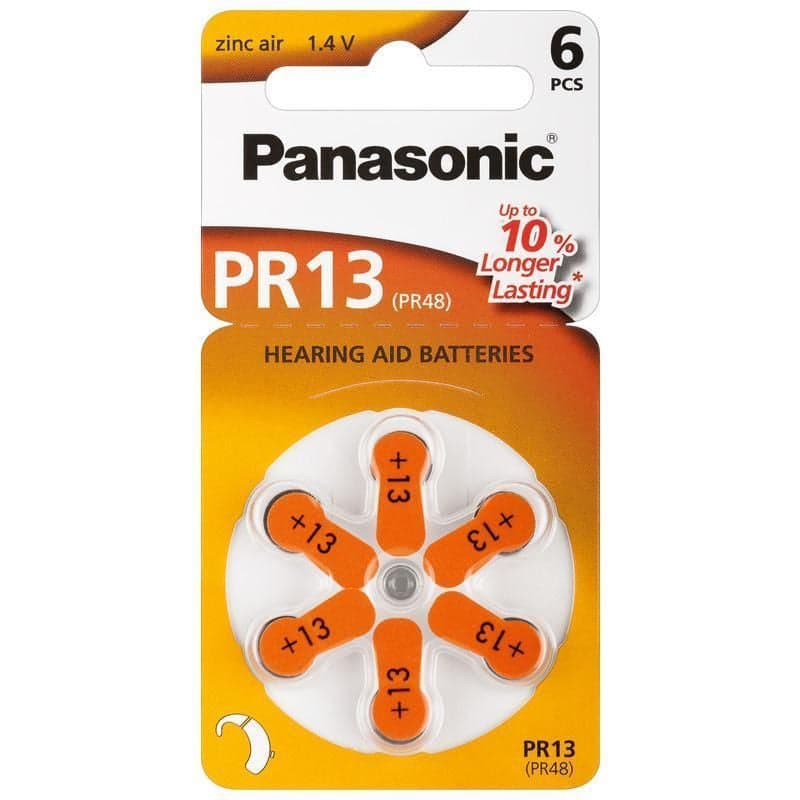 Batterie a Bottone per Protesi Acustiche PR13 PR48, 6pz in Pile monouso Scontolo.net - Potenza, commercioVirtuoso.it