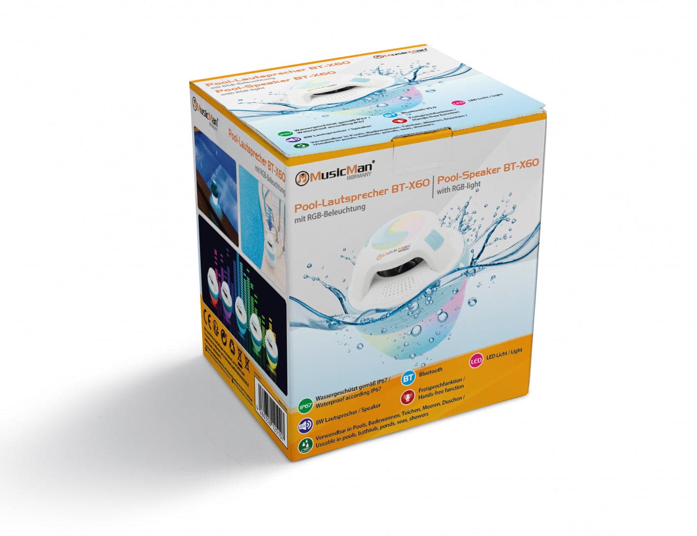 Altoparlante Bluetooth Impermeabile Galleggiante con Vivavoce e LED Colorati, BT-X60 in Casse portatili Bluetooth Scontolo.net - Potenza, commercioVirtuoso.it