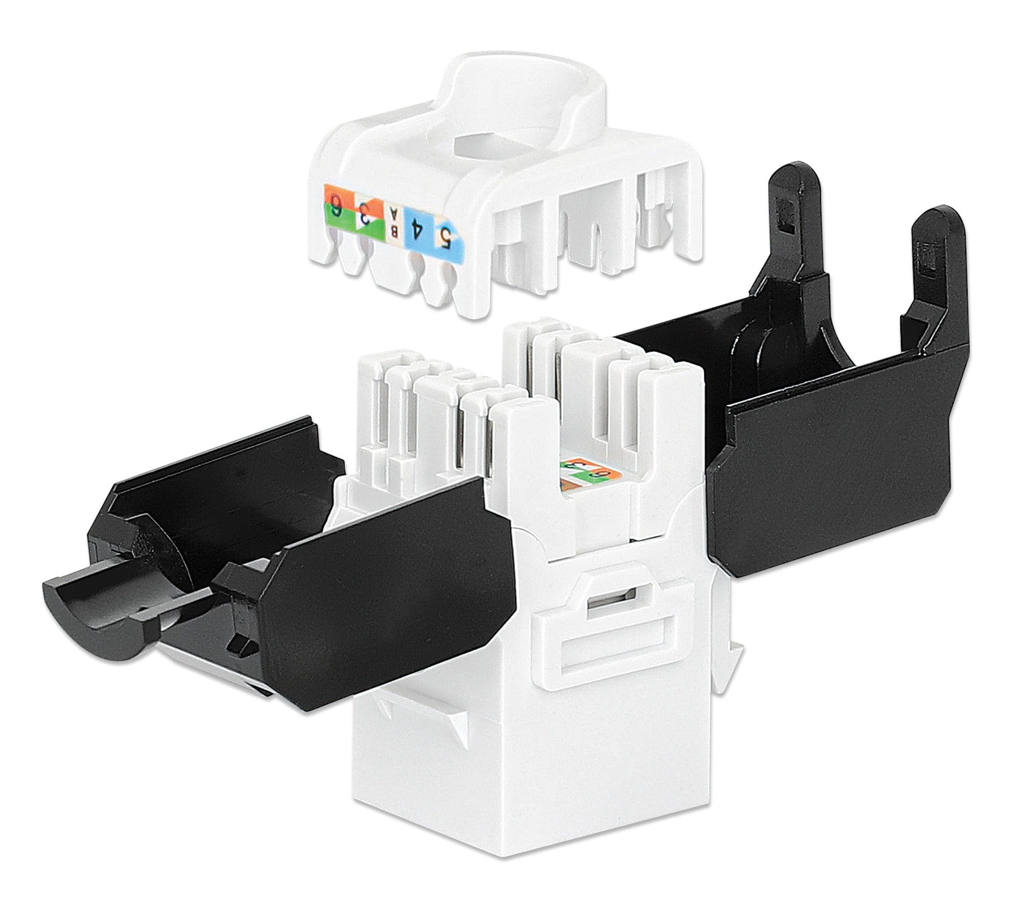 Frutto Keystone RJ45 Cat.6 UTP Tool-Free Bianco Nero in Cavi Ethernet Scontolo.net - Potenza, commercioVirtuoso.it