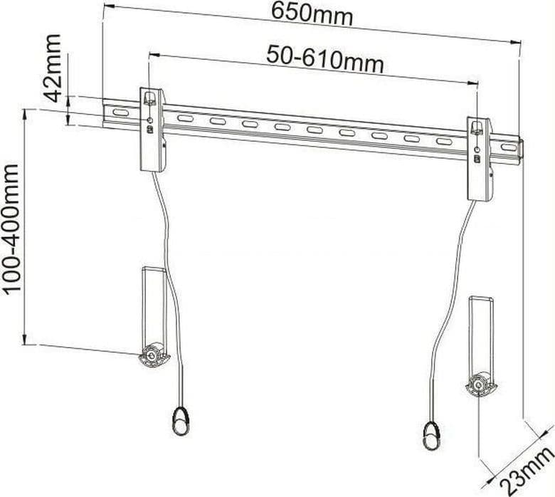 Staffa Muro Fissa Slim con Distanziali TV LED LCD 40-65'' Nero in Supporti da parete e da soffitto Scontolo.net - Potenza, commercioVirtuoso.it