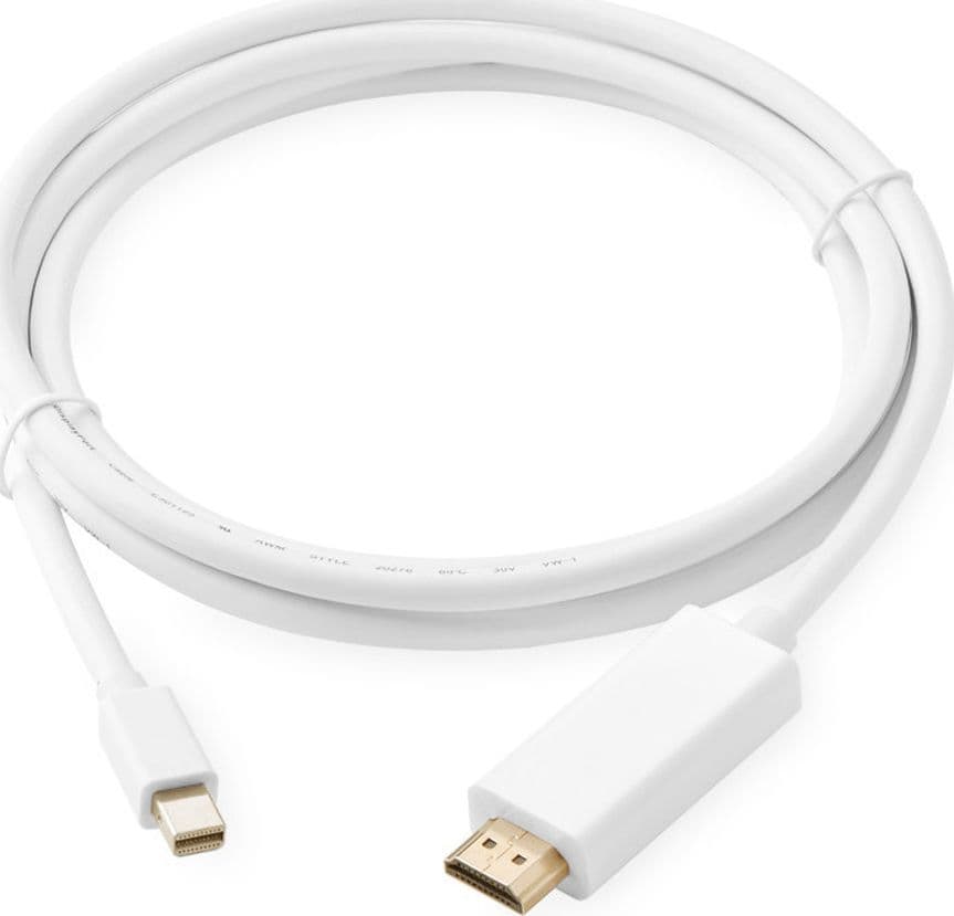 Cavo Monitor Mini DisplayPort (Thunderbolt) / HDMI 2m Bianco in Cavi HDMI Scontolo.net - Potenza, commercioVirtuoso.it