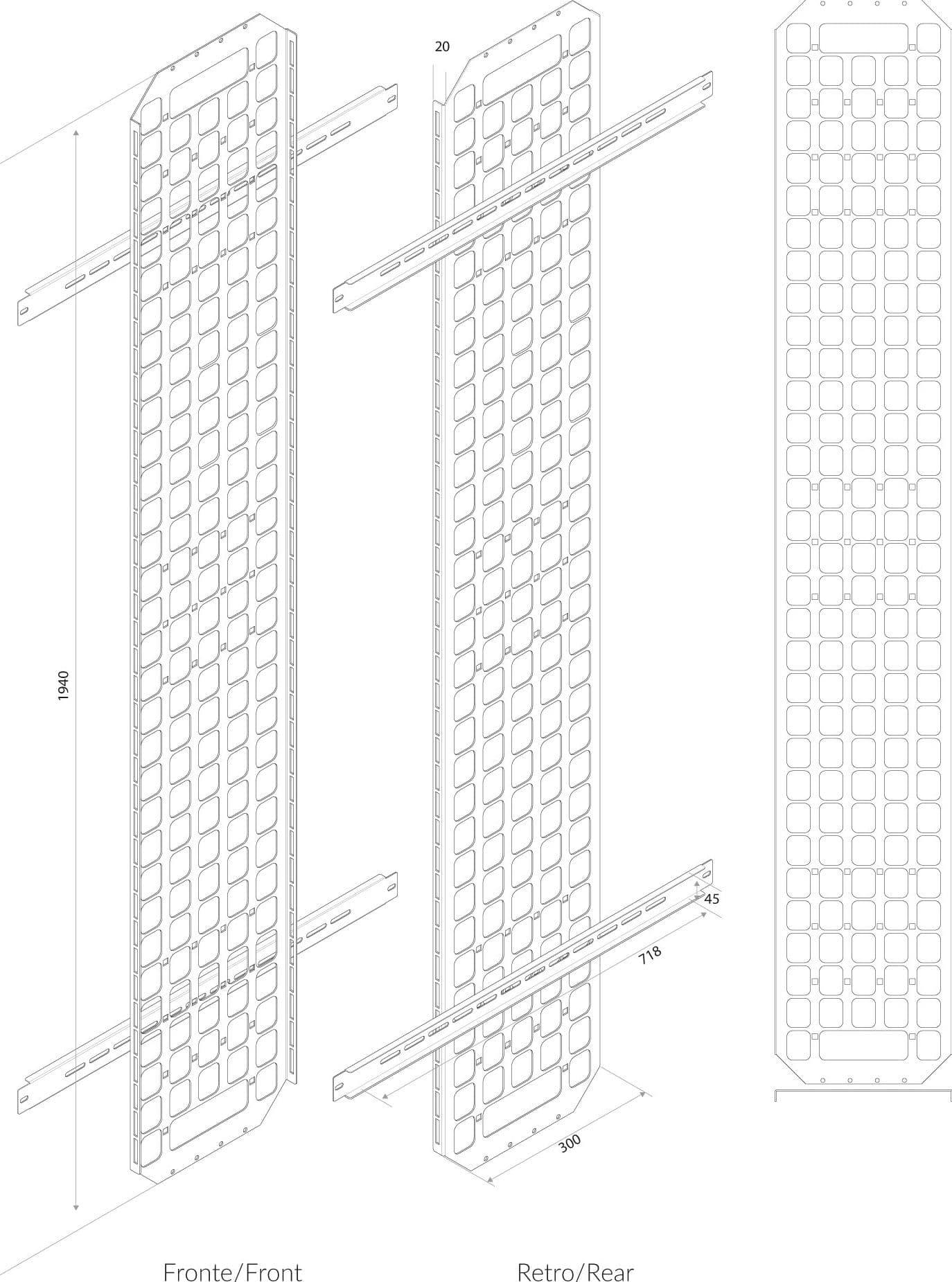 Canala Discesa Cavi per Rack 42U Profondi 800 mm in Protezioni per cavi a pavimento Scontolo.net - Potenza, commercioVirtuoso.it