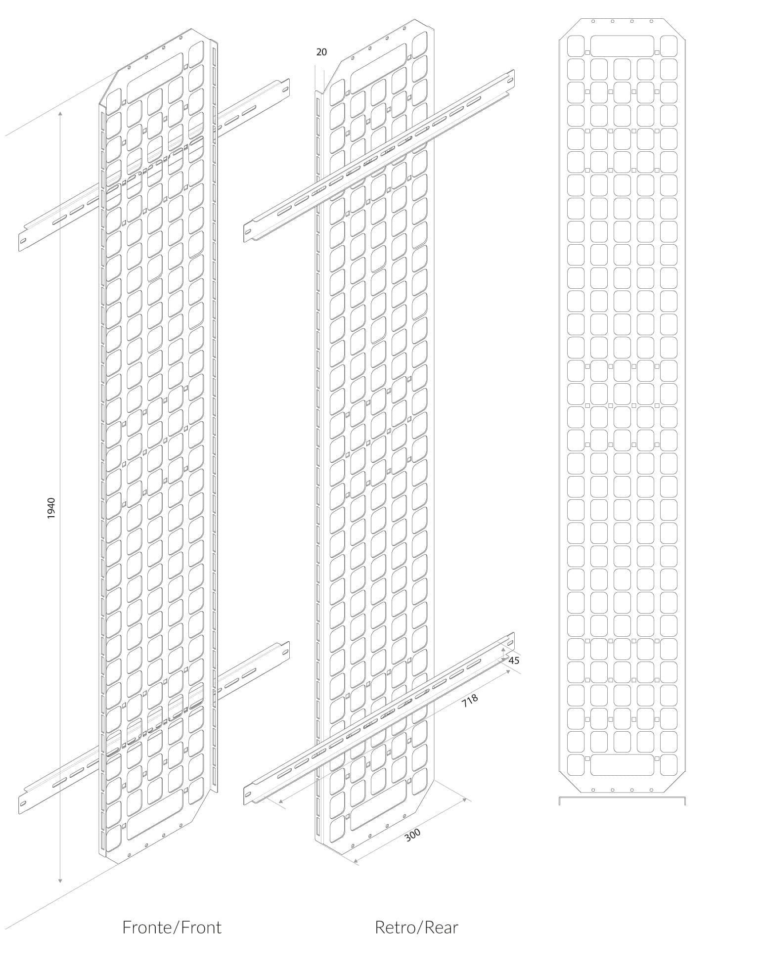 Canala Discesa Cavi per Rack 42U Profondi 800 mm in Protezioni per cavi a pavimento Scontolo.net - Potenza, commercioVirtuoso.it