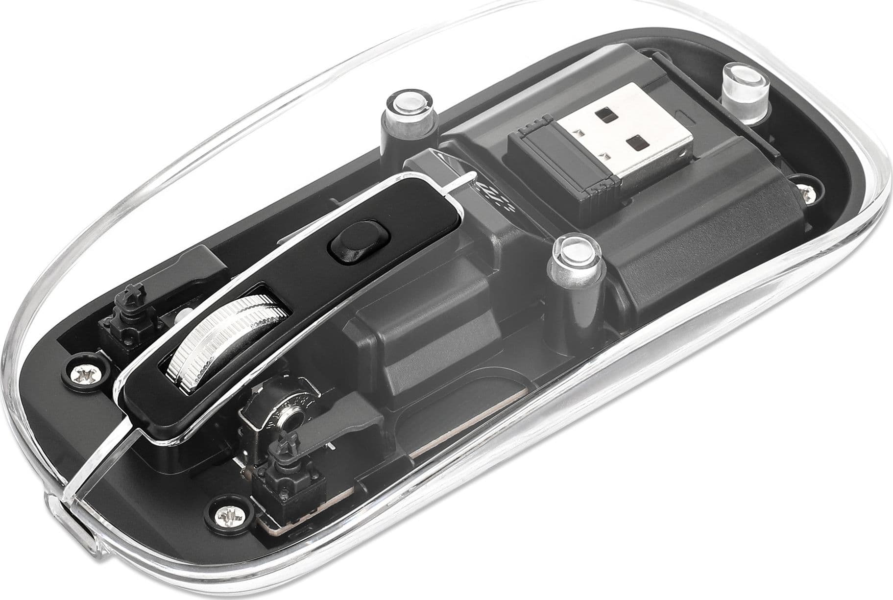 Mouse Ottico Wireless 800-1600 dpi con Micro Ricevitore USB Nero Trasparente in  Scontolo.net - Potenza, commercioVirtuoso.it