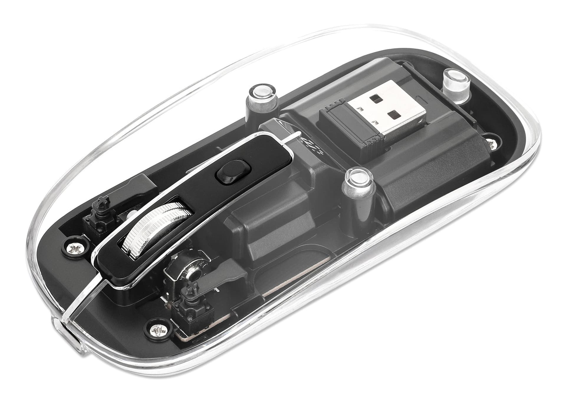 Mouse Ottico Wireless 800-1600 dpi con Micro Ricevitore USB Nero Trasparente in  Scontolo.net - Potenza, commercioVirtuoso.it