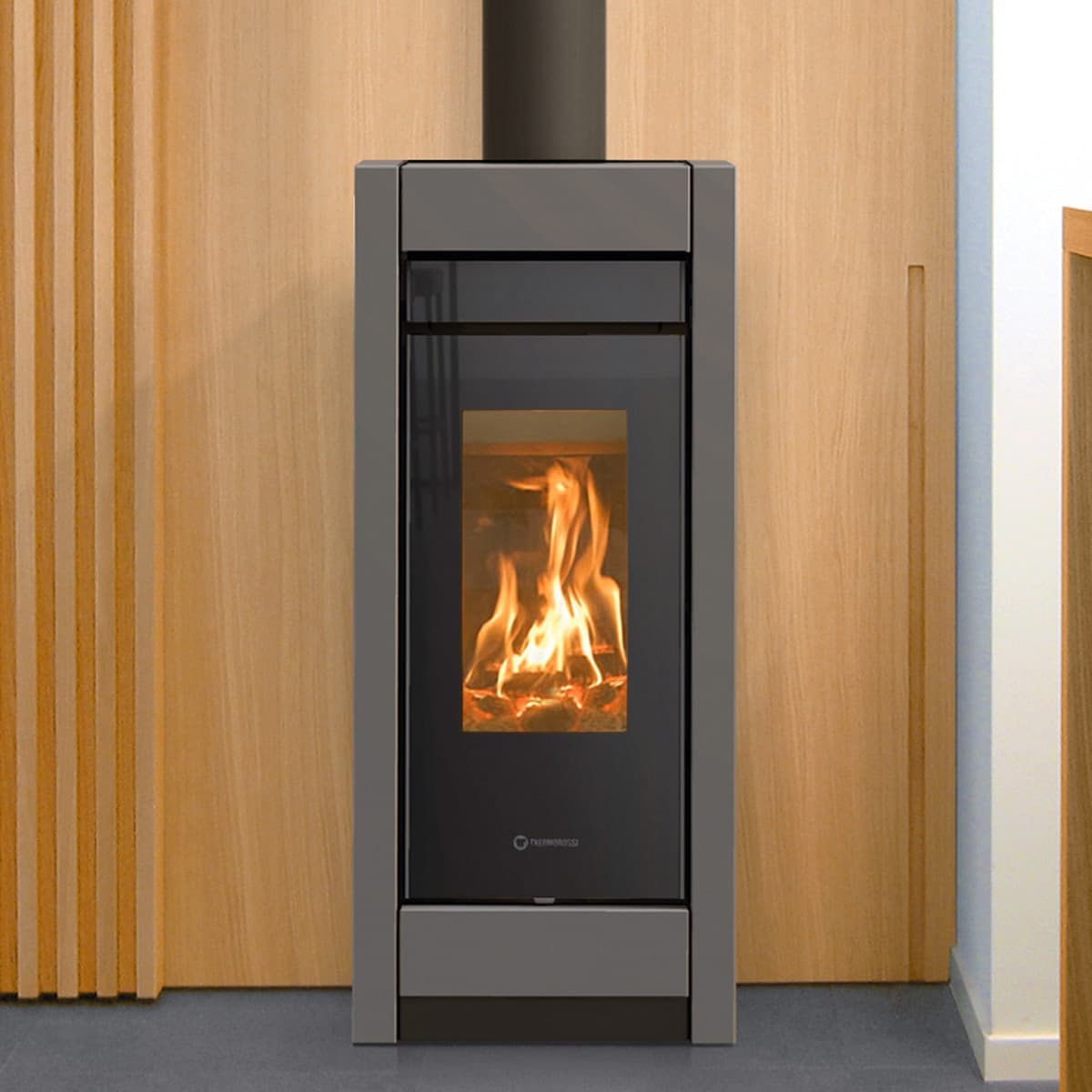 Thermorossi Stufa a Legna Essenza Evo Wood Metalcolor 10,1kW in Saune Masterbrico - Longobardi, commercioVirtuoso.it