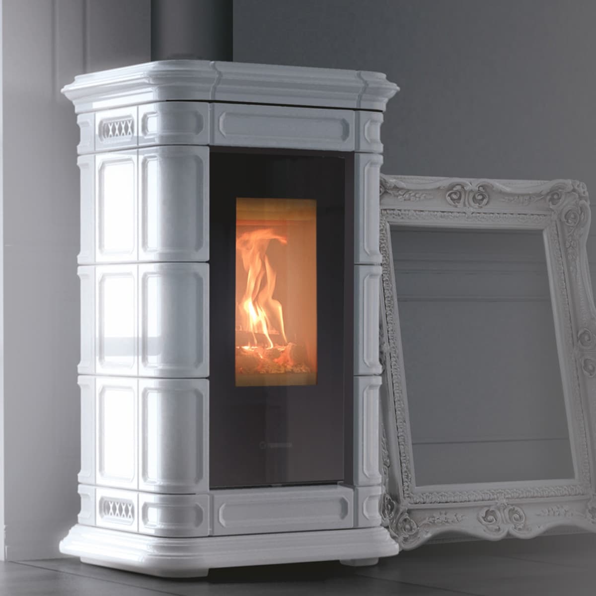 Thermorossi Stufa a Legna Saint Moritz Evo Wood Maiolica 10,1kW in Forni caminetto Masterbrico - Longobardi, commercioVirtuoso.it
