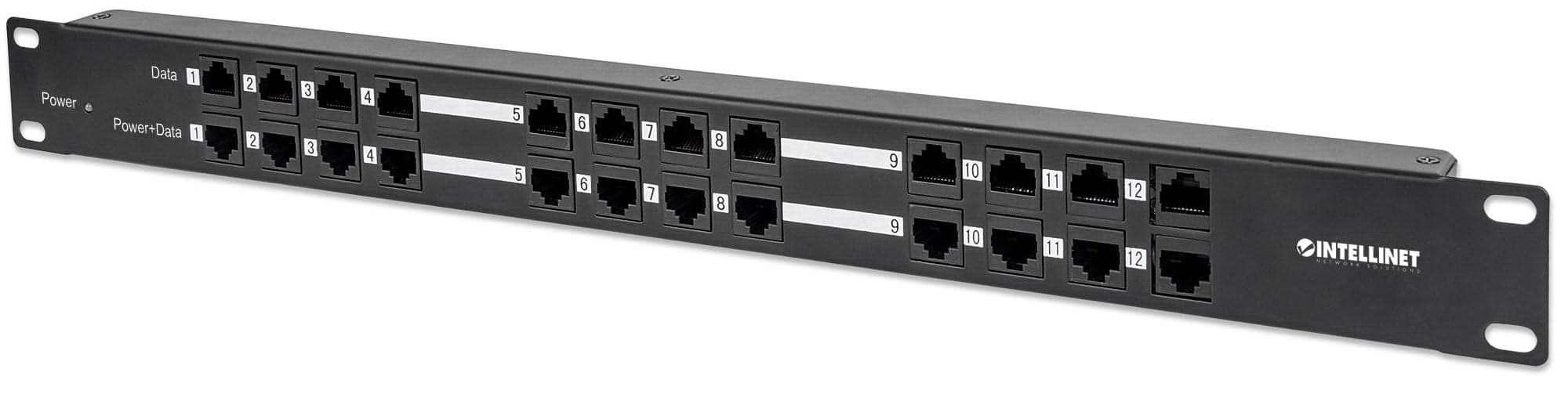Pannello Patch 12 Porte PoE Passivo con Alimentatore in Pannelli patch Ethernet Scontolo.net - Potenza, commercioVirtuoso.it