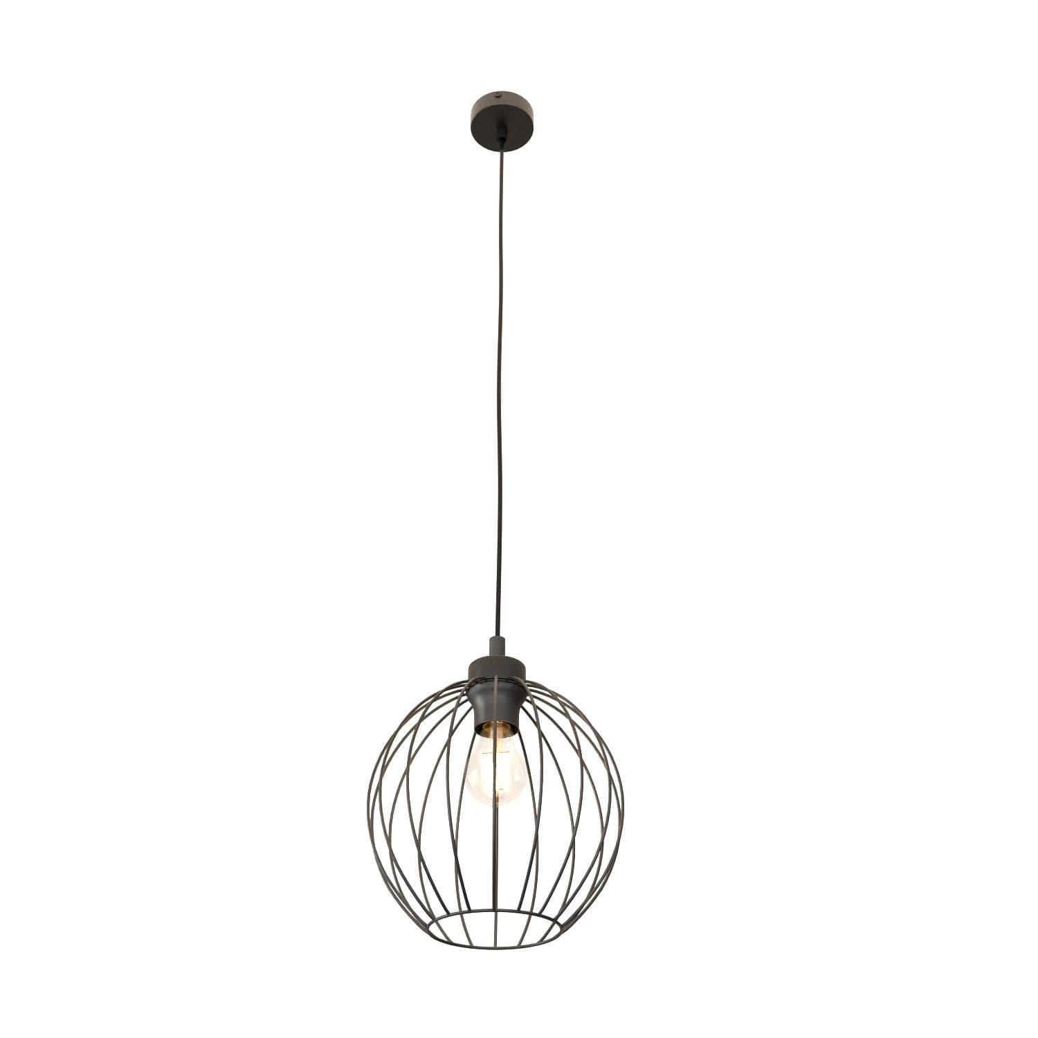 Sospensione Minimal Industrial Nando 1 Luce Nera in Lampade a sospensione LuceArt - Montecorvino Pugliano, commercioVirtuoso.it