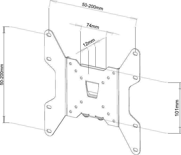 Supporto a muro per TV LED LCD 13''-37'' fisso Nero in Supporti da parete e da soffitto Scontolo.net - Potenza, commercioVirtuoso.it