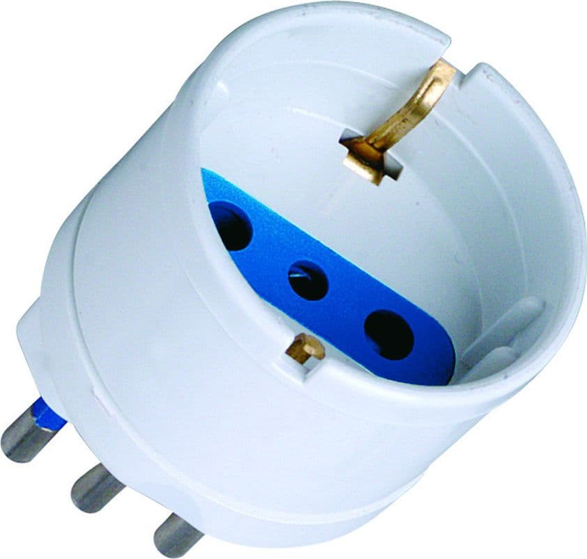 Adattatore spina 10A presa Schuko Bianco in Multiprese Scontolo.net - Potenza, commercioVirtuoso.it