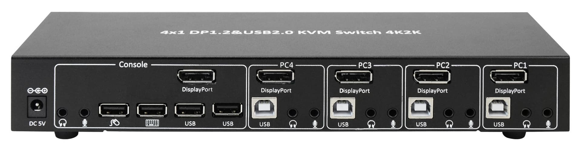 Switch KVM DisplayPort 1.2 e USB 2.0 4 porte con hub e audio in  Scontolo.net - Potenza, commercioVirtuoso.it