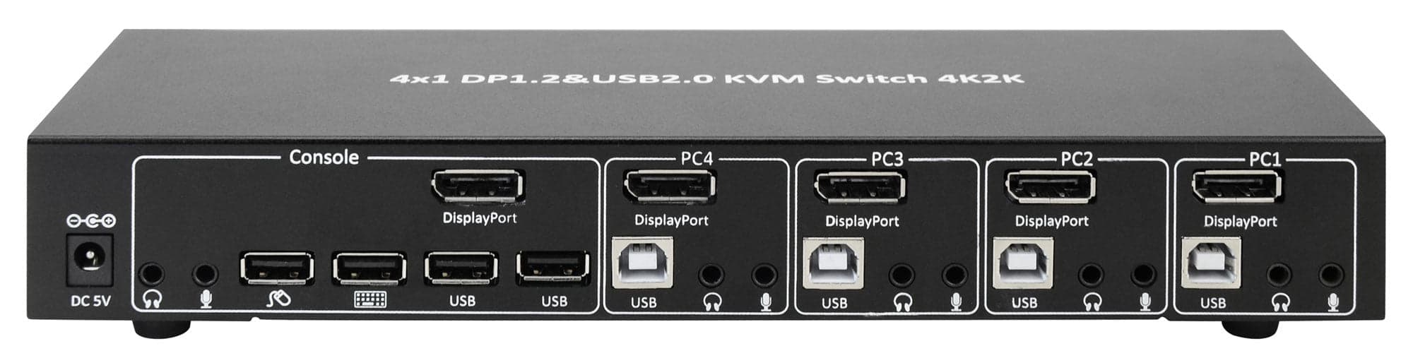 Switch KVM DisplayPort 1.2 e USB 2.0 4 porte con hub e audio in  Scontolo.net - Potenza, commercioVirtuoso.it