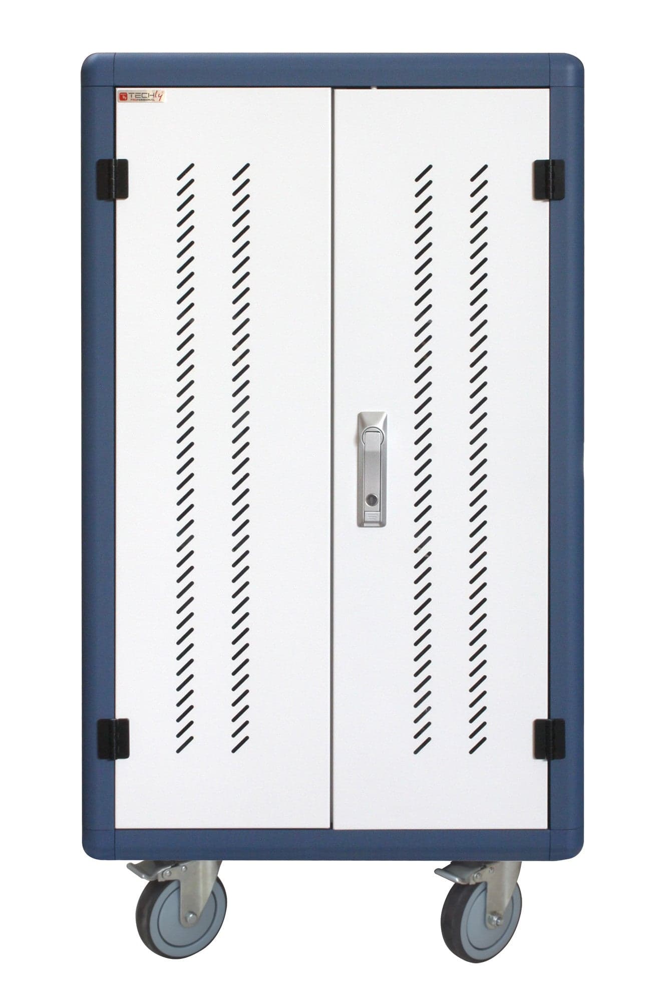 Carrello Stazione di Ricarica USB Ventilato per 30 Notebook/Tablet/Smartphone Bianco/Blu in Caricabatterie da muro Scontolo.net - Potenza, commercioVirtuoso.it