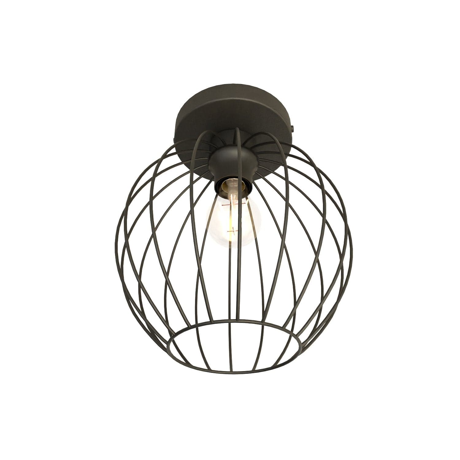 Plafoniera Minimal Industrial Nest 1 Luce Nera in Plafoniere LuceArt - Montecorvino Pugliano, commercioVirtuoso.it