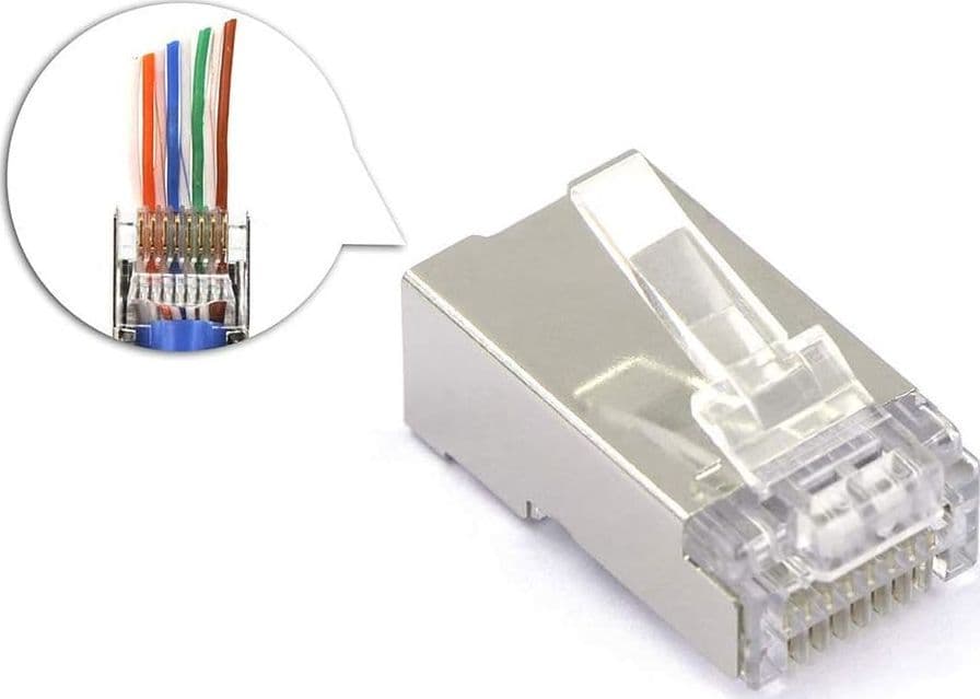 Confezione 100 Plug modulari RJ45 passanti Cat5e FastCrimp in Pannelli patch Ethernet Scontolo.net - Potenza, commercioVirtuoso.it
