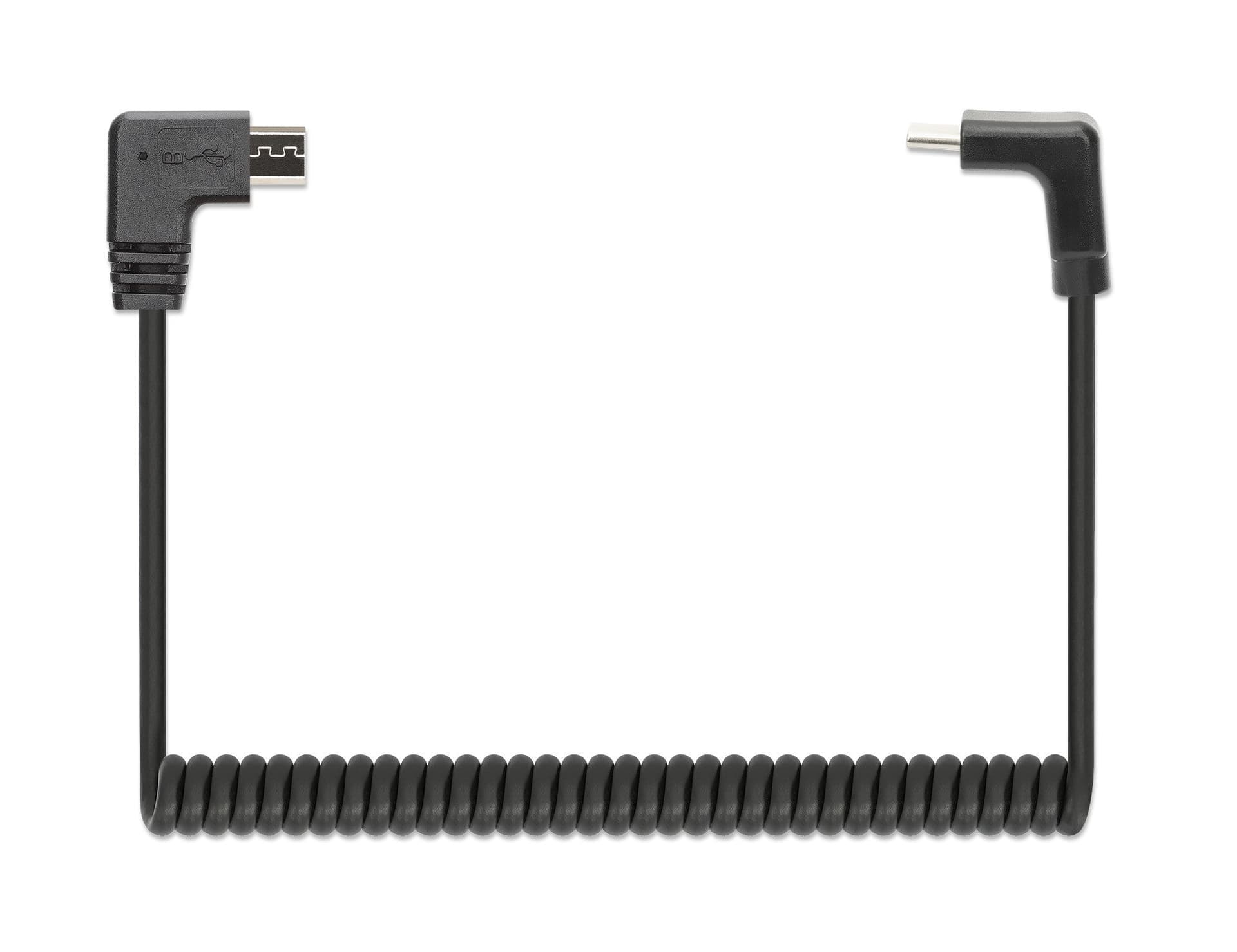 Cavo di Ricarica USB-C&trade a Micro-USB 1m Spiralato Nero in  Scontolo.net - Potenza, commercioVirtuoso.it