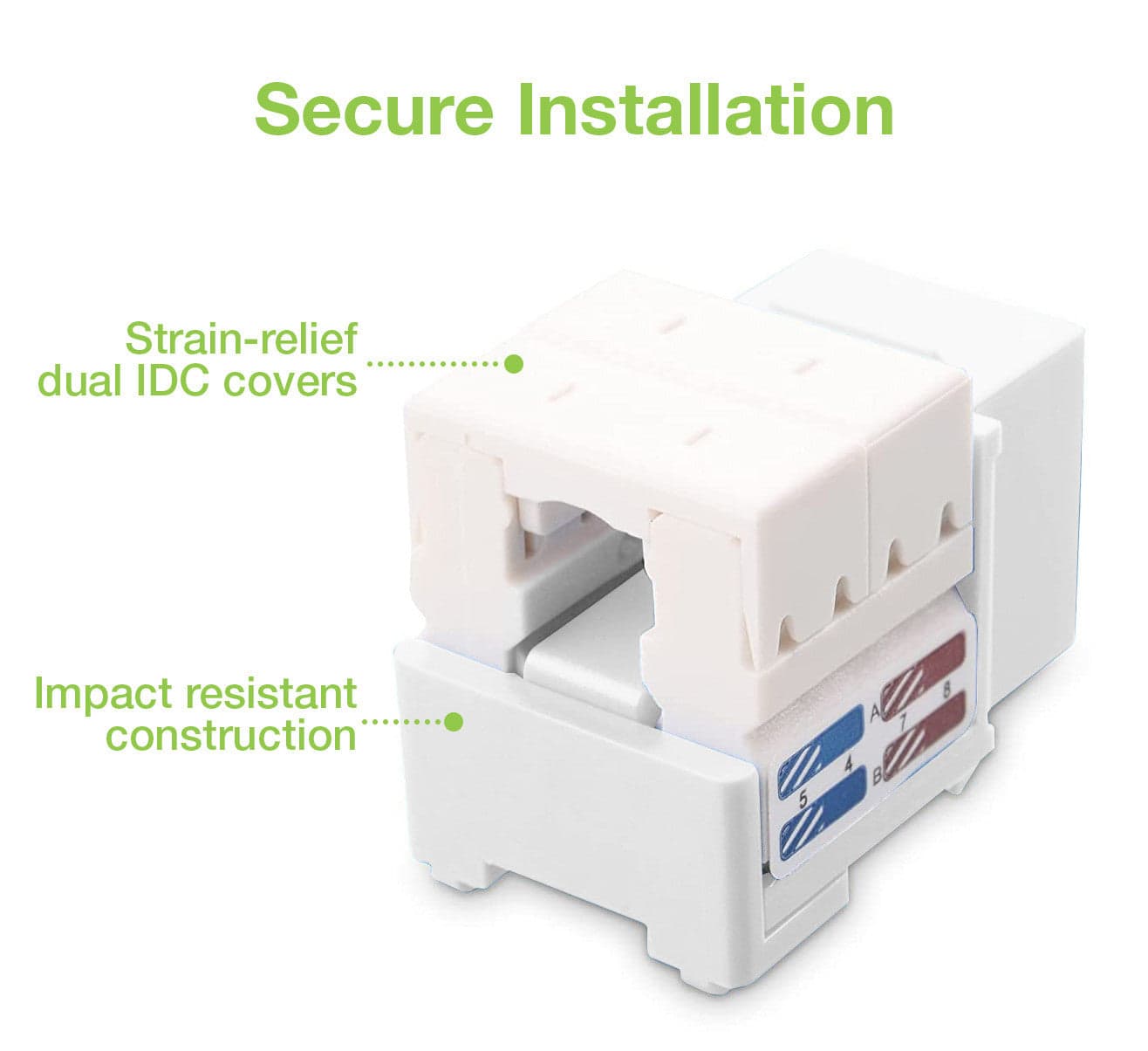 Frutto Keystone RJ45 Cat.6 UTP IDC 90&deg Bianco in Cavi Ethernet Scontolo.net - Potenza, commercioVirtuoso.it
