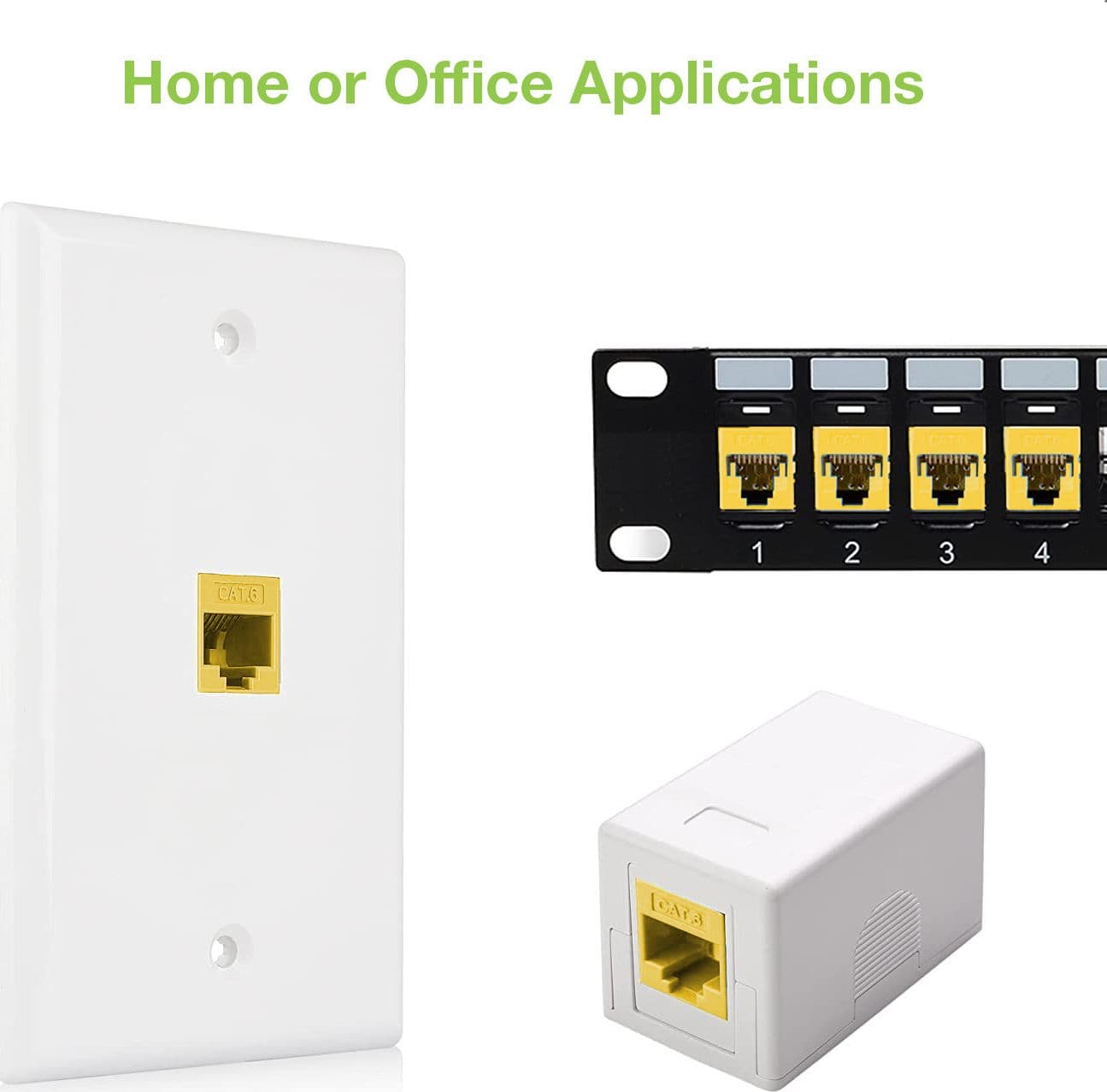 Frutto Keystone RJ45 Cat.6 UTP IDC 90&deg Giallo in Cavi Ethernet Scontolo.net - Potenza, commercioVirtuoso.it