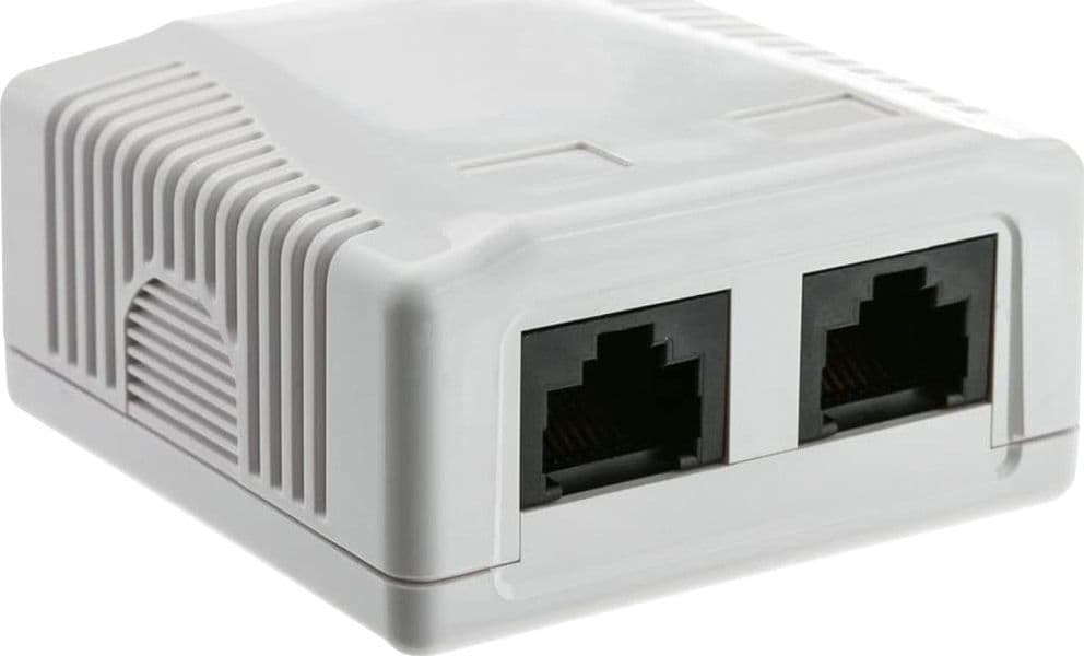 Presa a Muro con 2 Frutti RJ45 Cat.6 UTP Beige in Socket Scontolo.net - Potenza, commercioVirtuoso.it
