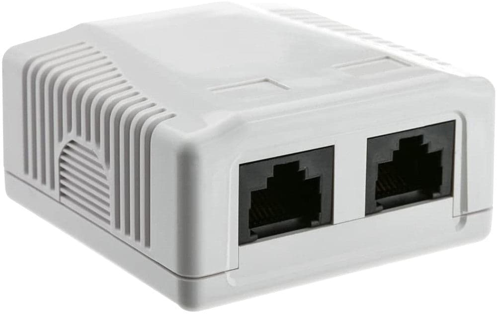 Presa a Muro con 2 Frutti RJ45 Cat.6 UTP Beige in Socket Scontolo.net - Potenza, commercioVirtuoso.it