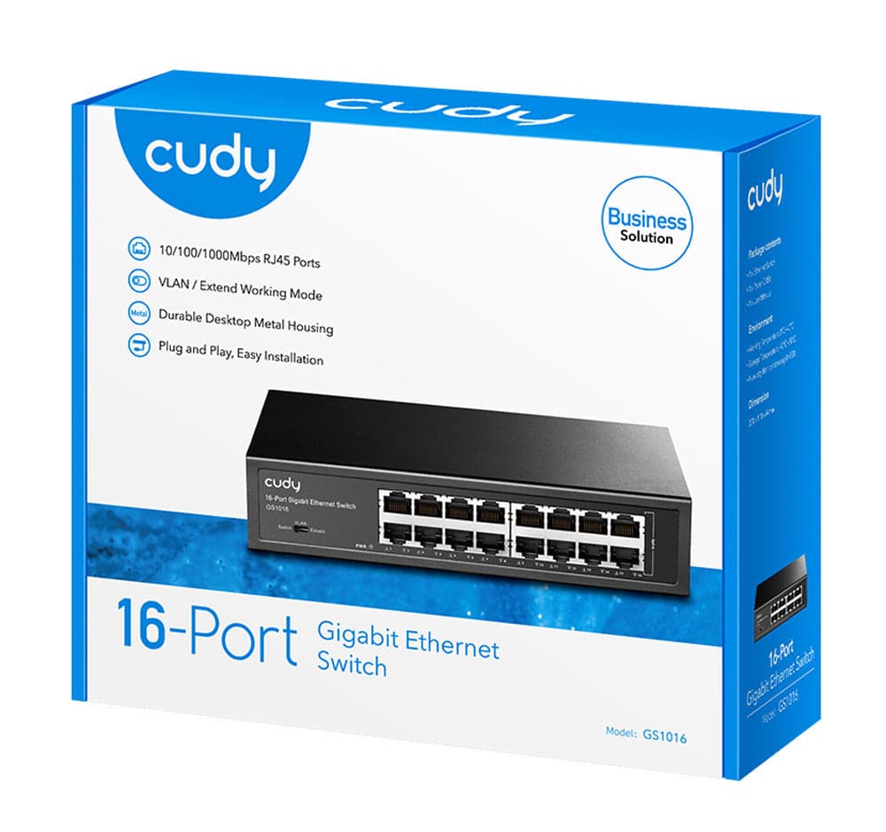 Switch Gigabit Ethernet a 16 Porte, GS1016 in  Scontolo.net - Potenza, commercioVirtuoso.it