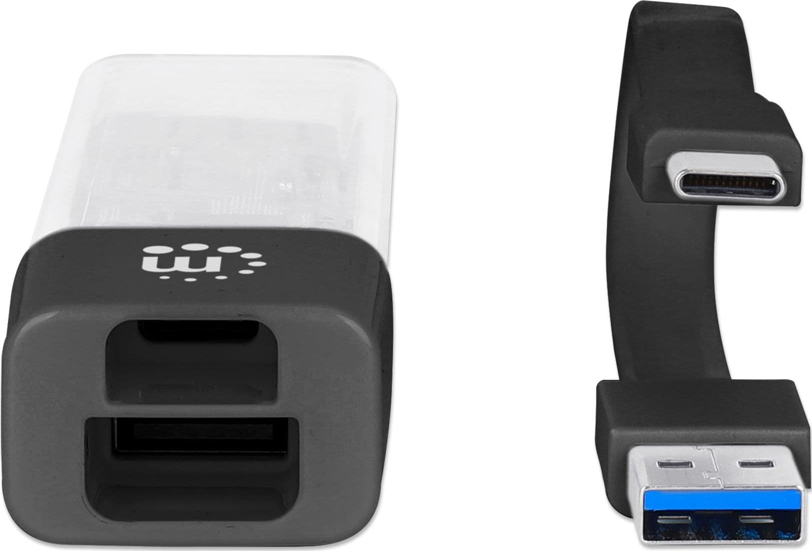 Hub Combo USB 3.0 USB-C&trade e USB-A 4 Porte Nero Trasparente in  Scontolo.net - Potenza, commercioVirtuoso.it