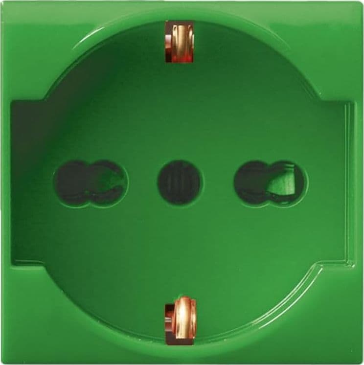 Presa Schuko Bipasso 2P+T 16A 250V S44 Verde Lucido, 442090/15TSV in Prese a muro Scontolo.net - Potenza, commercioVirtuoso.it