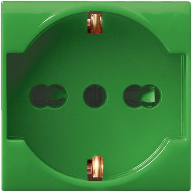 Presa Schuko Bipasso 2P+T 16A 250V S44 Verde Lucido, 442090/15TSV in Prese a muro Scontolo.net - Potenza, commercioVirtuoso.it