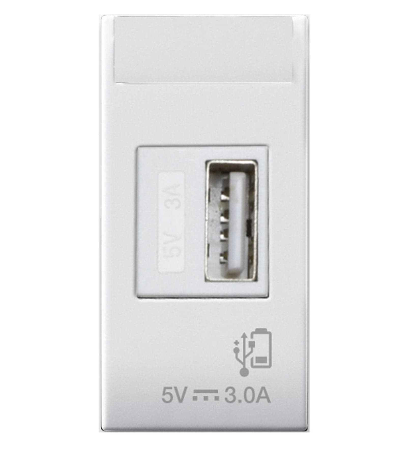 Domus S44 Caricatore USB-A 3A 240V 1 Modulo Bianco Lucido, 441082USB3A in Prese a muro Scontolo.net - Potenza, commercioVirtuoso.it