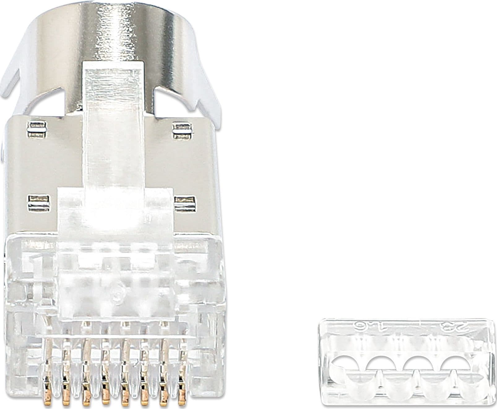 Confezione 50 Plug RJ45 STP per Cavo Rigido Flessibile Cat.6A STP in Cavi Ethernet Scontolo.net - Potenza, commercioVirtuoso.it