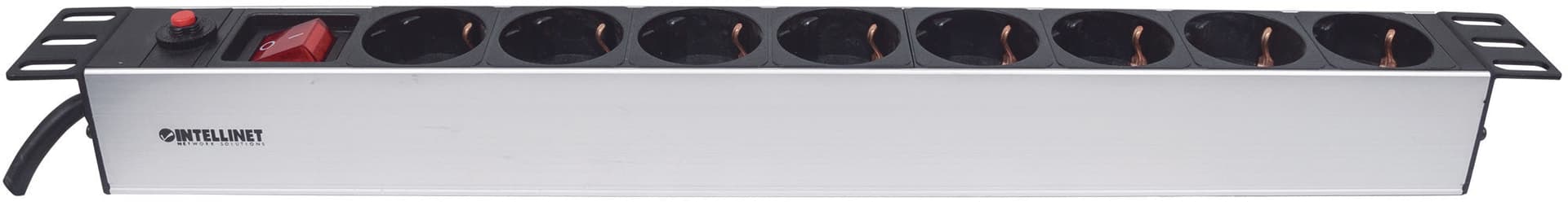 Multipresa per Rack 19'' 8 posti Spina Schuko Angolata 1U in Multiprese Scontolo.net - Potenza, commercioVirtuoso.it
