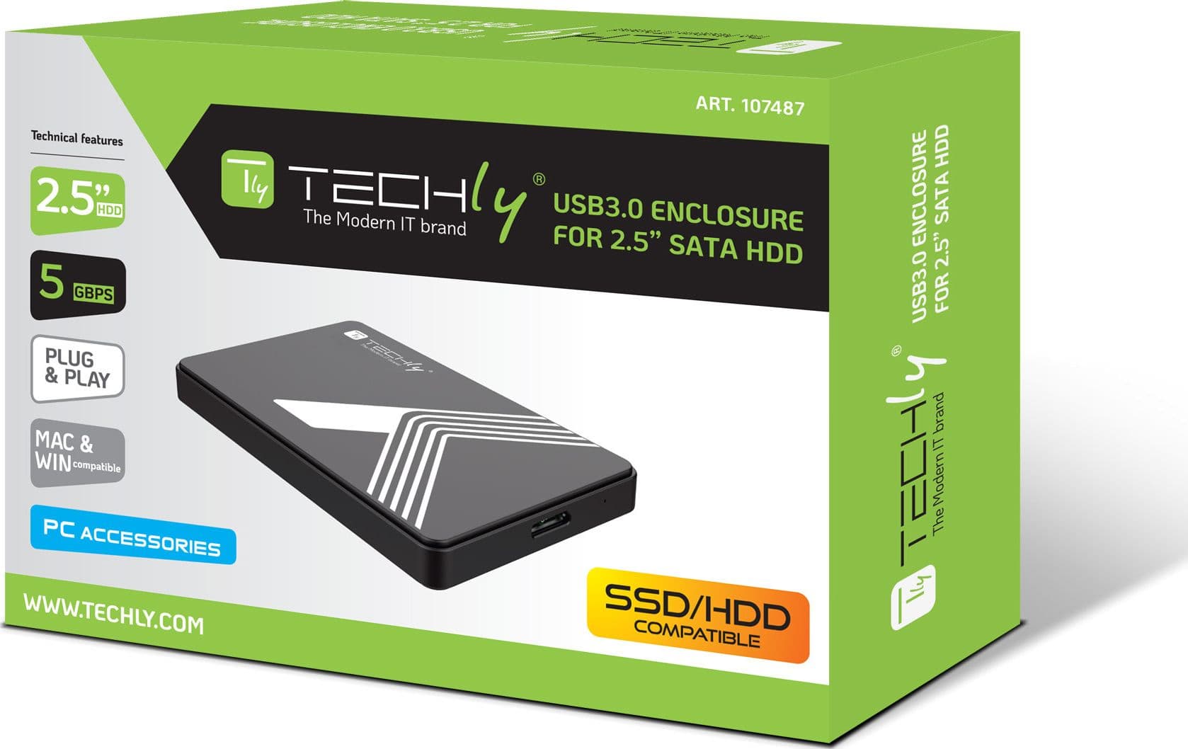 Box Esterno USB3.0 per HDD/SSD SATA 2,5'' Nero in Case e serrature Scontolo.net - Potenza, commercioVirtuoso.it