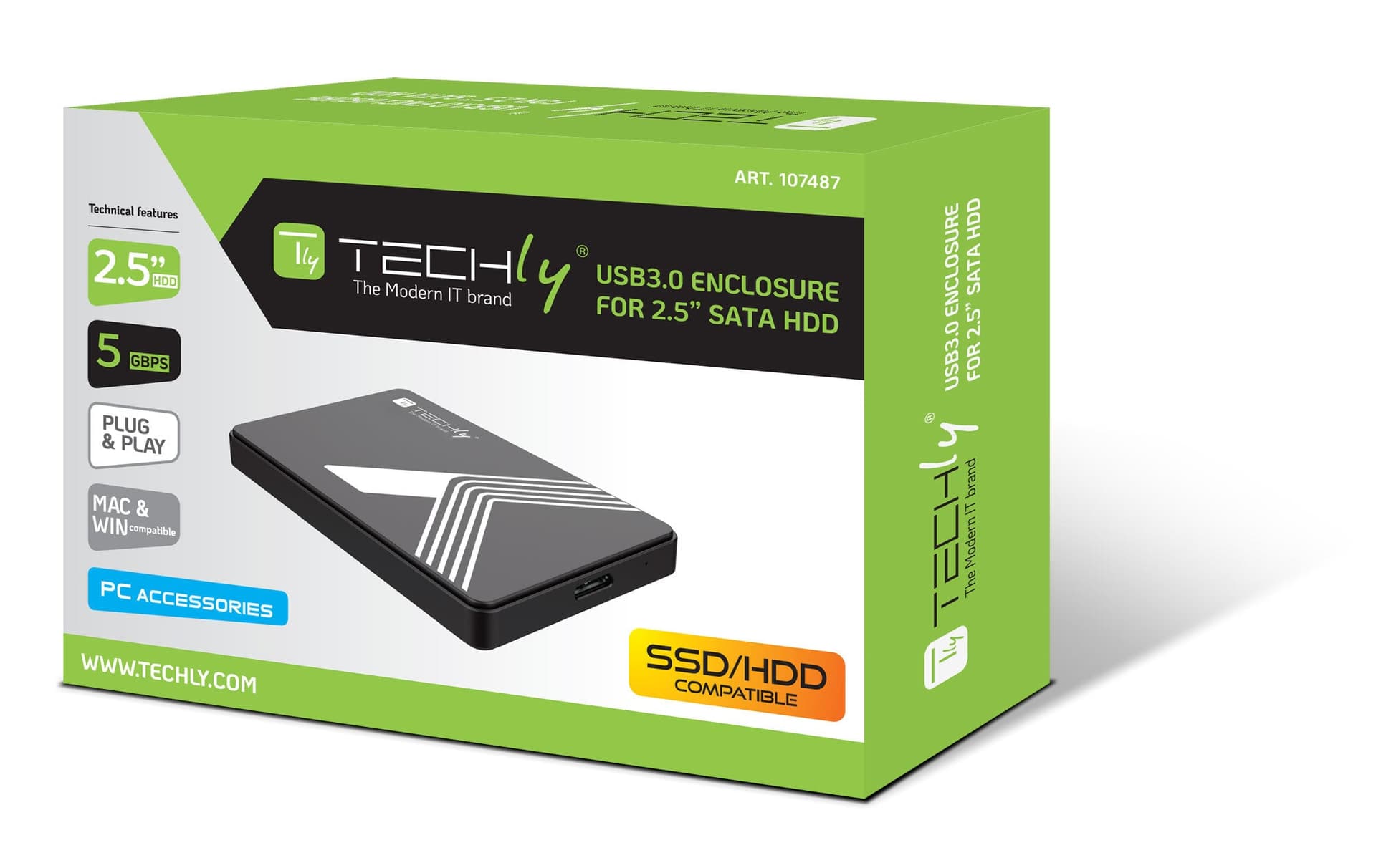 Box Esterno USB3.0 per HDD/SSD SATA 2,5'' Nero in Case e serrature Scontolo.net - Potenza, commercioVirtuoso.it