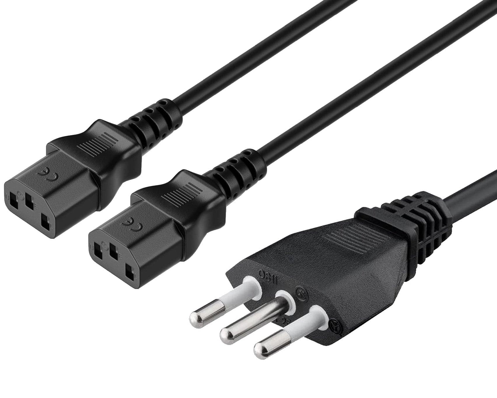 Cavo alimentazione 2 C13 (F) a italiana 1,8 mt nero in Fili elettrici Scontolo.net - Potenza, commercioVirtuoso.it