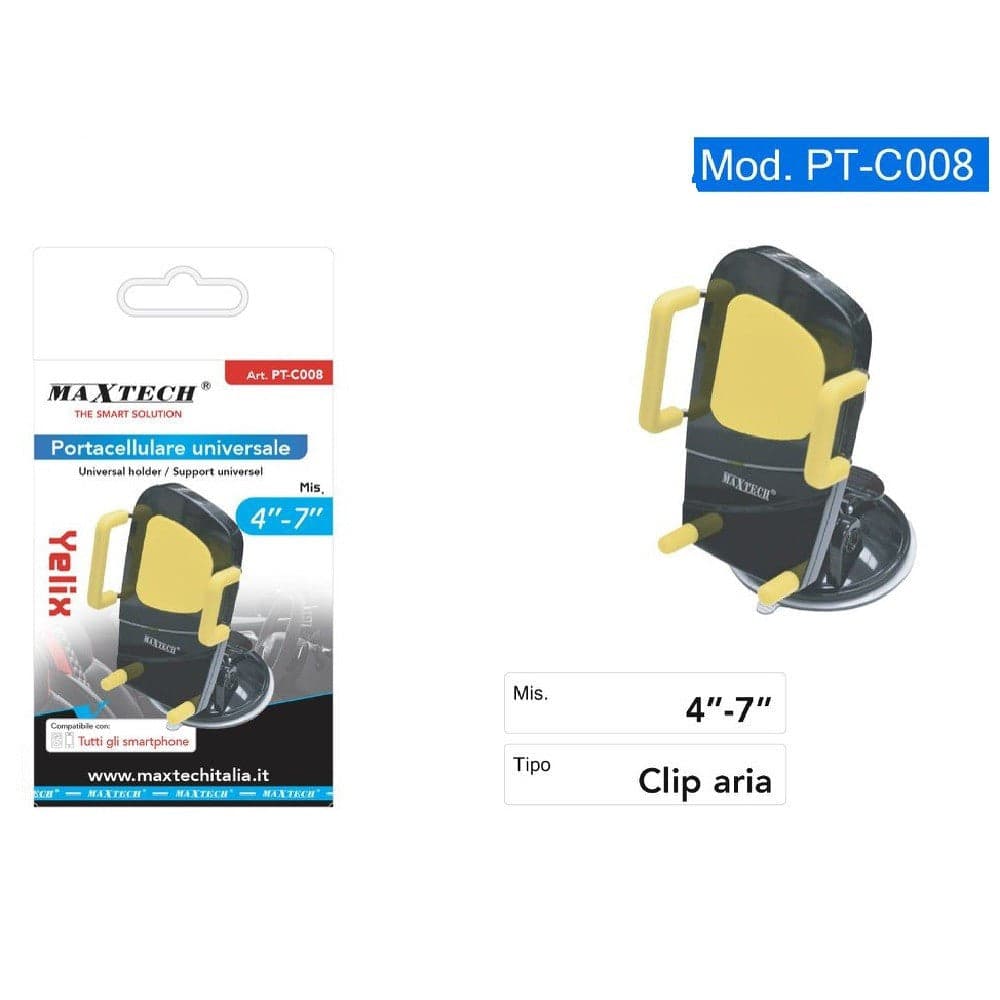PORTA CELLULARE DA AUTO UNIVERSALE TABLET SMARTPHONE NAVIGATORE MAXTECH PT-C008 in Alloggiamenti Trade Shop italia - Napoli, commercioVirtuoso.it