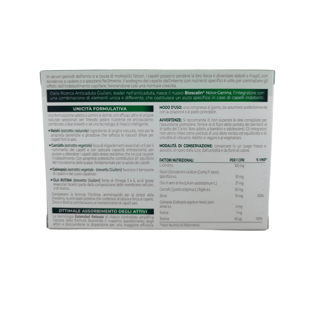 Bioscalin nova genina 30 compresse in Multivitamine e minerali Clubfarma - Melilli, commercioVirtuoso.it