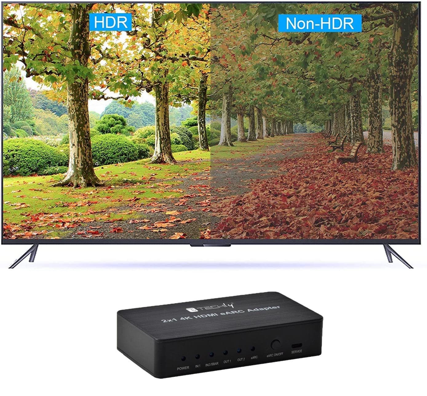 Switch HDMI 2.0 2x1 4K@60Hz con Splitter Audio eARC/ARC per Soundbar in Selettori audio-video Scontolo.net - Potenza, commercioVirtuoso.it