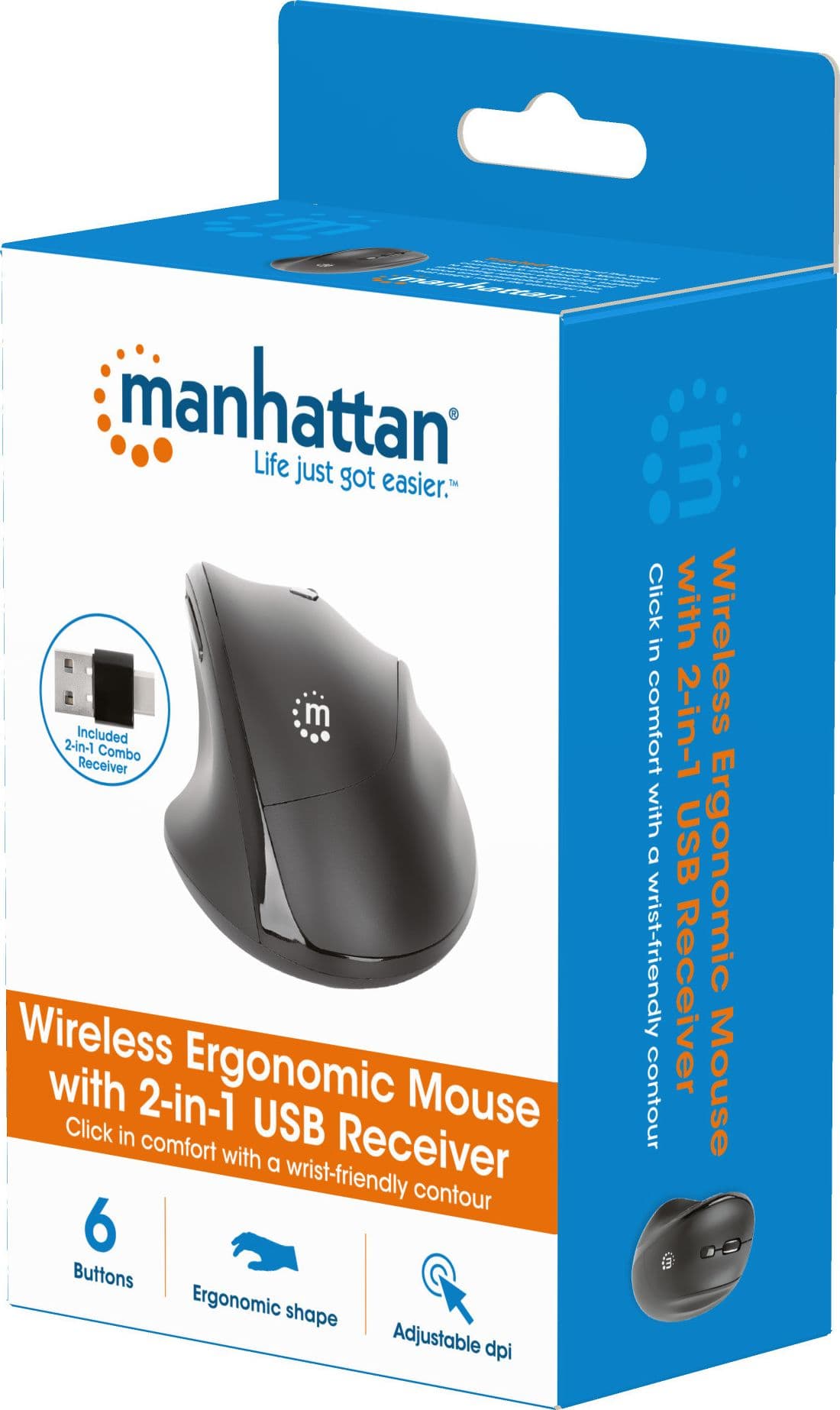 Mouse Ergonomico Wireless con Ricevitore USB-A e USB-C&trade 2 in 1 in  Scontolo.net - Potenza, commercioVirtuoso.it