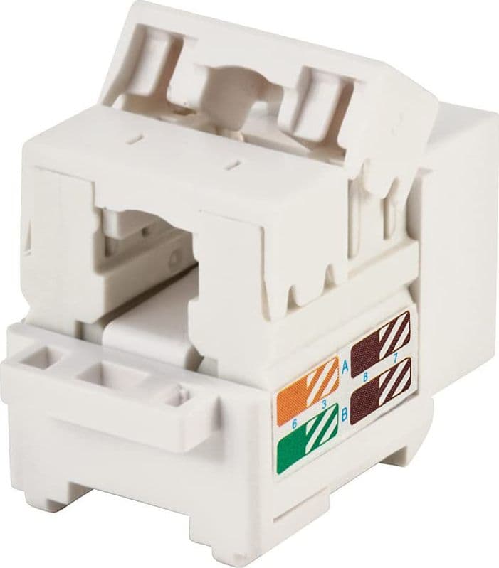 Frutto Keystone RJ45 Cat.5E UTP IDC 90&deg Bianco in Cavi Ethernet Scontolo.net - Potenza, commercioVirtuoso.it