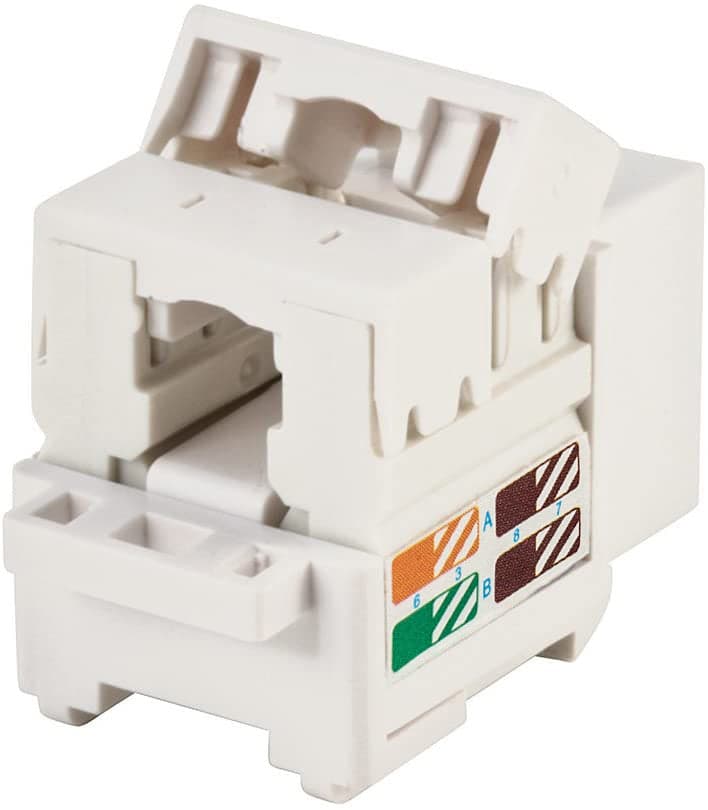 Frutto Keystone RJ45 Cat.5E UTP IDC 90&deg Bianco in Cavi Ethernet Scontolo.net - Potenza, commercioVirtuoso.it