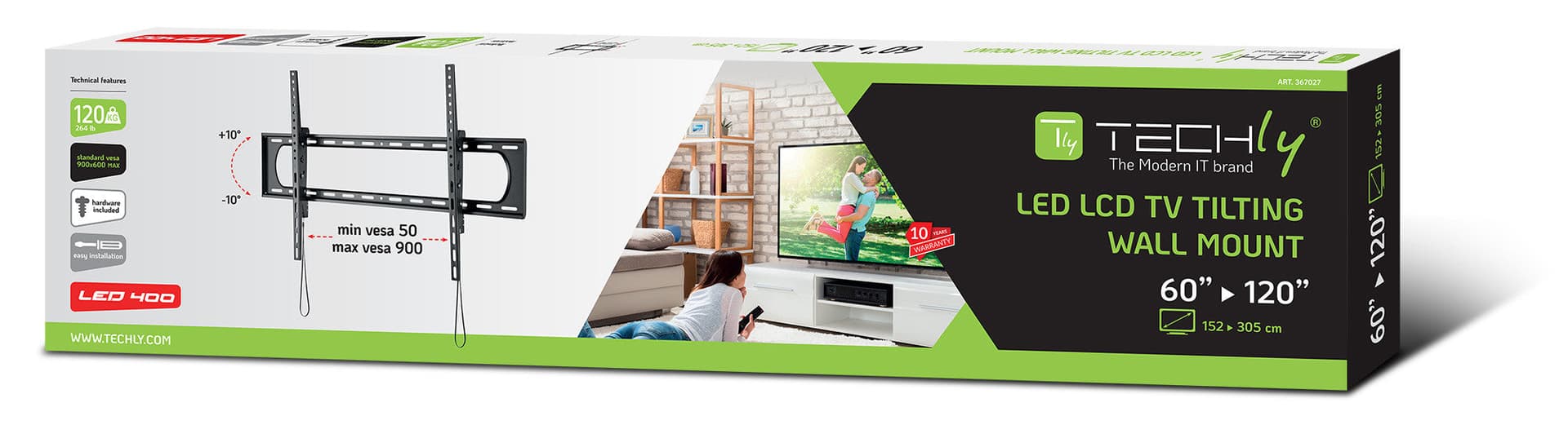 Staffa a Muro Inclinabile Slim TV LED LCD 60-120'' in Supporti da parete e da soffitto Scontolo.net - Potenza, commercioVirtuoso.it