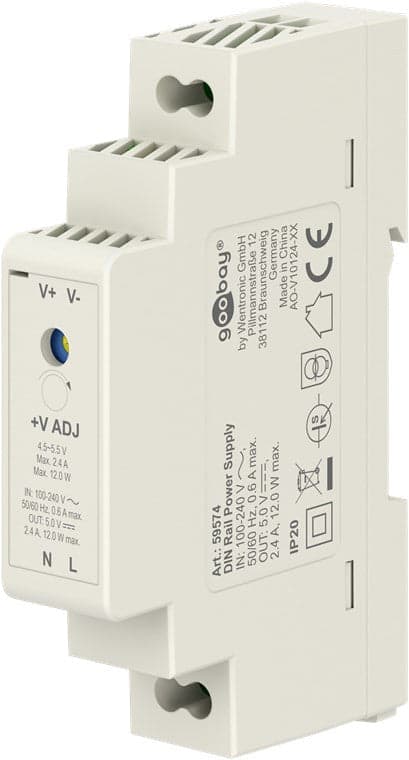 Alimentatore su Guida DIN 5V 2,4A 12W in Trasformatori Scontolo.net - Potenza, commercioVirtuoso.it