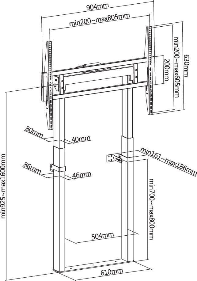 Supporto TV Motorizzato da Parete con Altezza Regolabile per TV da 55-100'' con Telecomando in Supporti da parete e da soffitto Scontolo.net - Potenza, commercioVirtuoso.it