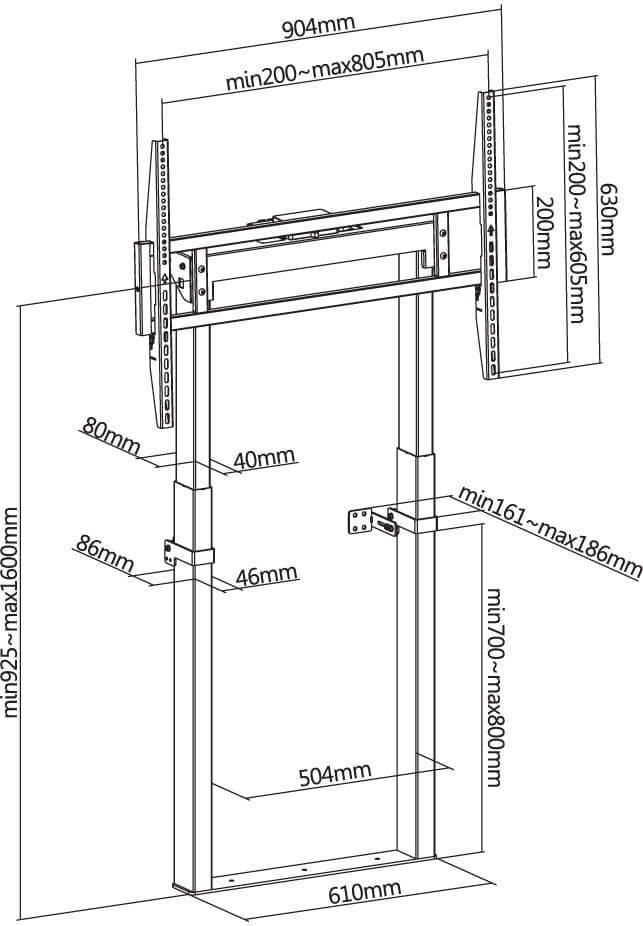 Supporto TV Motorizzato da Parete con Altezza Regolabile per TV da 55-100'' con Telecomando in Supporti da parete e da soffitto Scontolo.net - Potenza, commercioVirtuoso.it