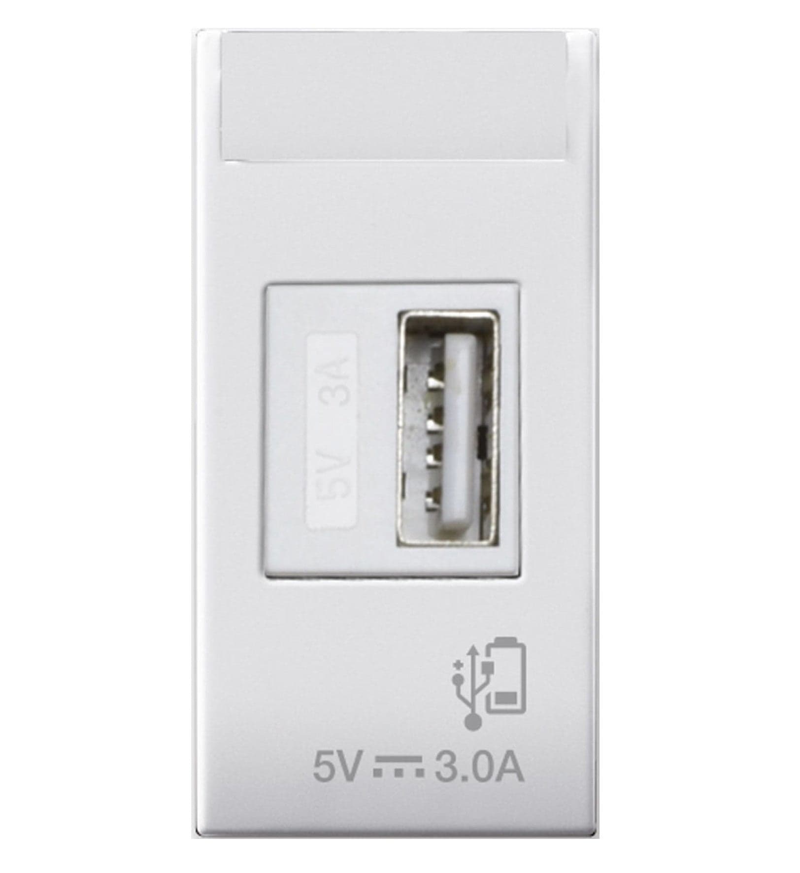 Domus S44 Caricatore USB-A 3A 240V 1 Modulo Bianco Lucido, 441082USB3A in Prese a muro Scontolo.net - Potenza, commercioVirtuoso.it